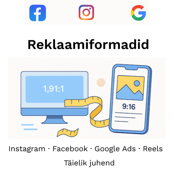 Reklaampiltide mõõtmete juhend: Google, Instagram ja Facebook